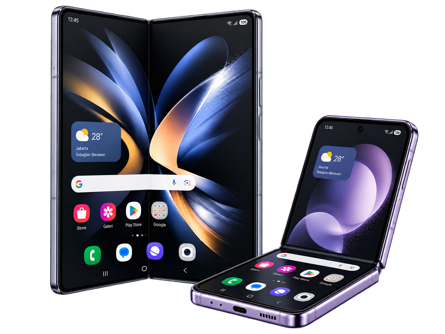 Ilustrasi Samsung Z Fold dan Z Flip untuk layanan service Bengkel Henpon